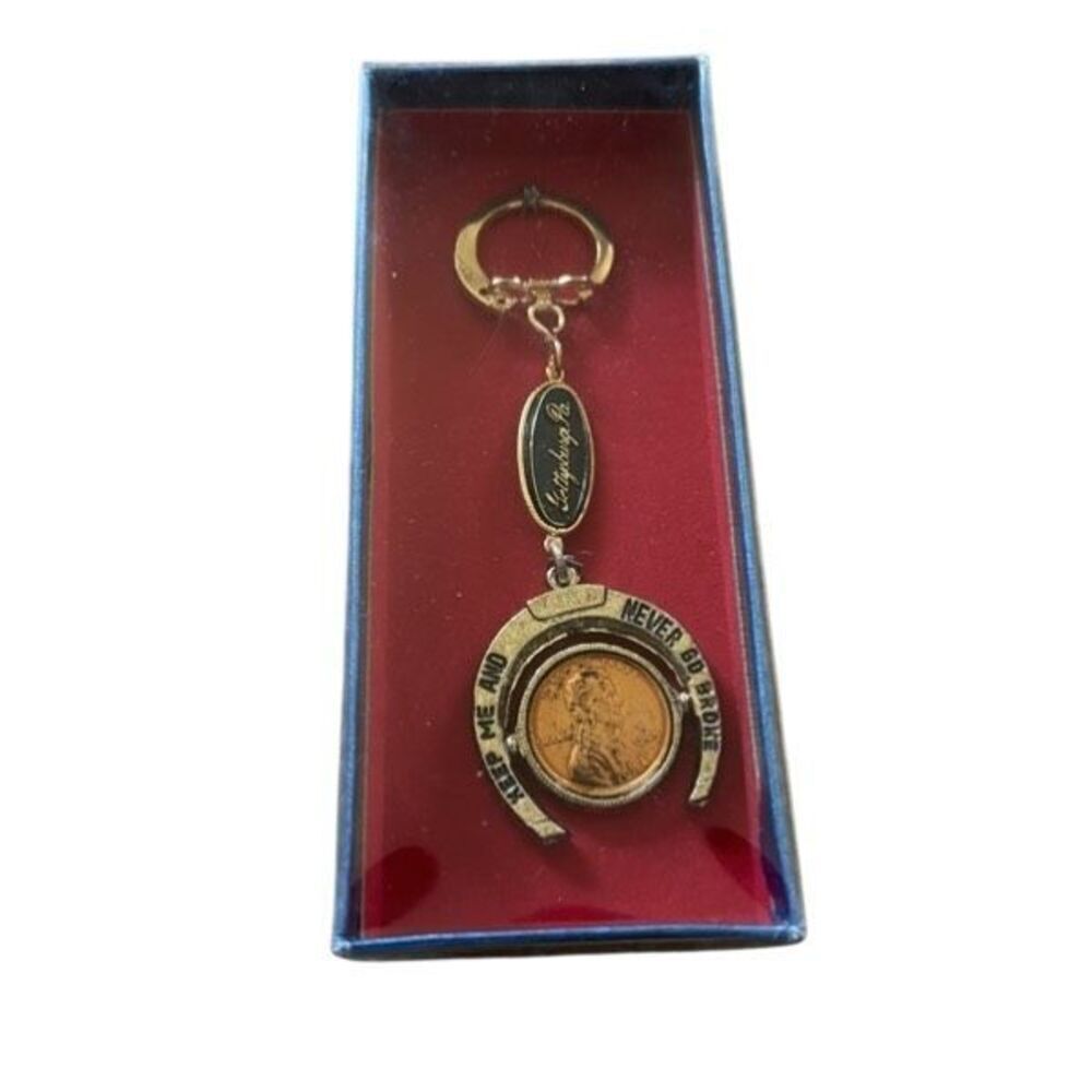 Gettysburg Pa Lucky Penny Horseshoe Souvenir Keychain